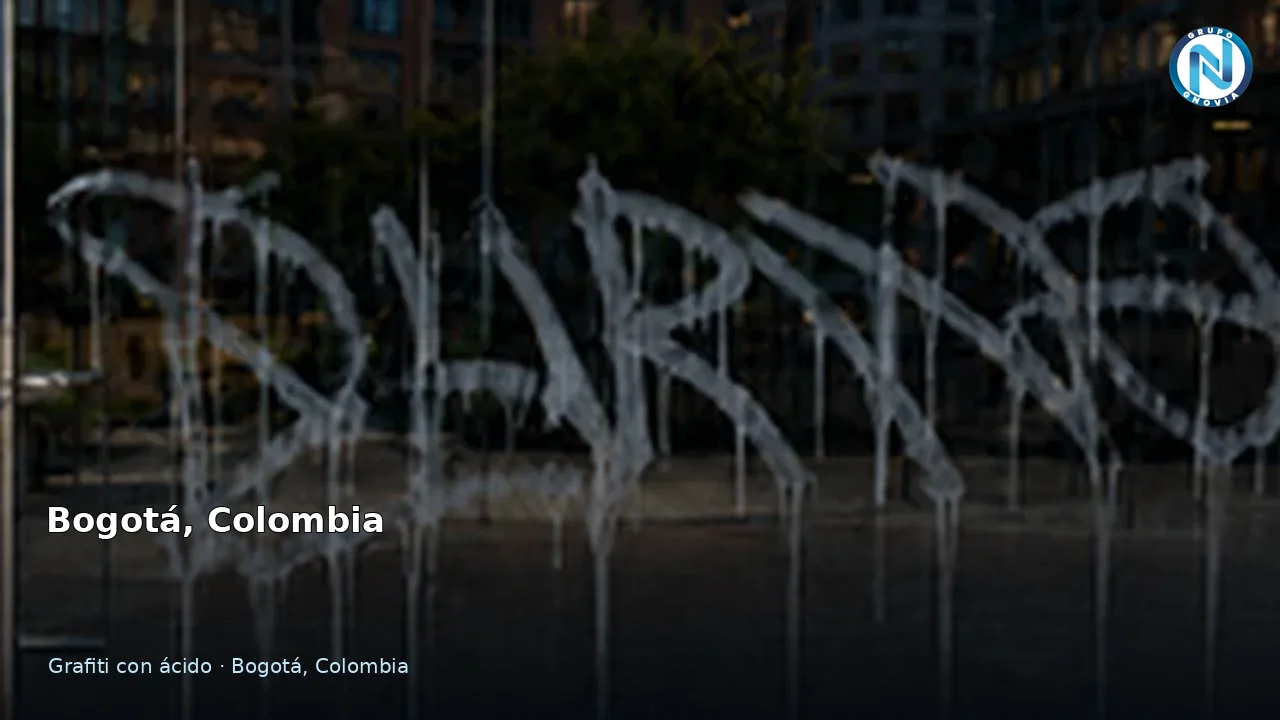 Restoration of acid-vandalized glass in Bogotá